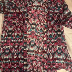 Ruby Rd. Multicolor Abstract Blouse